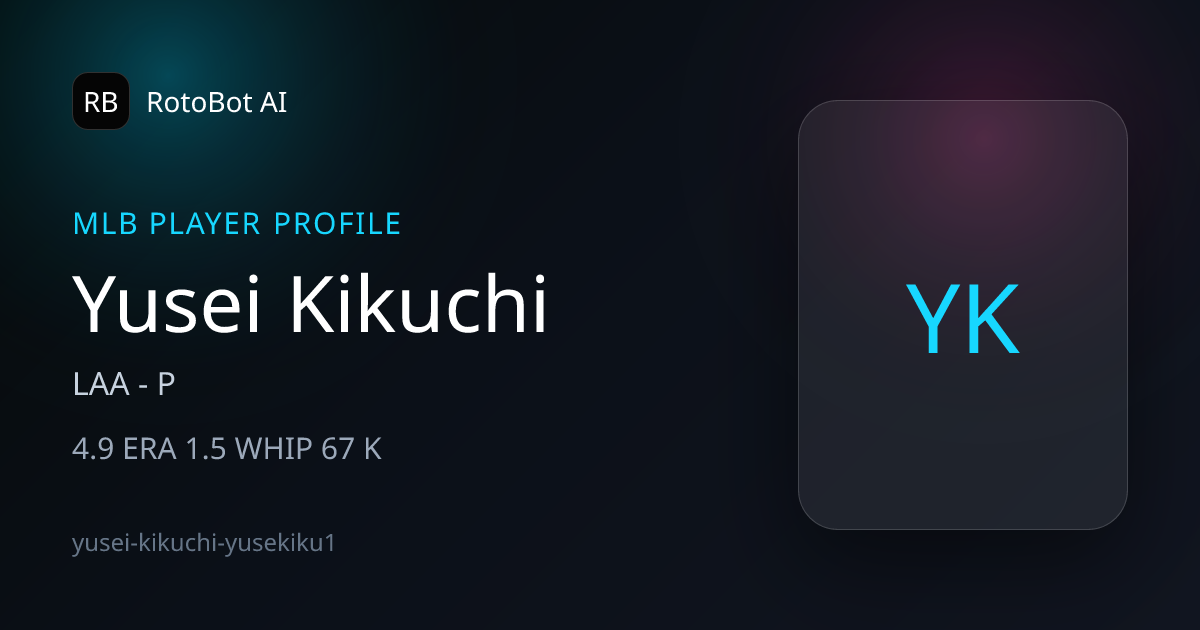 Yusei Kikuchi Stats, Props & Projections | LAA | RotoBot AI | RotoBot AI